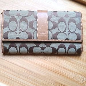 Coach checkbook wallet